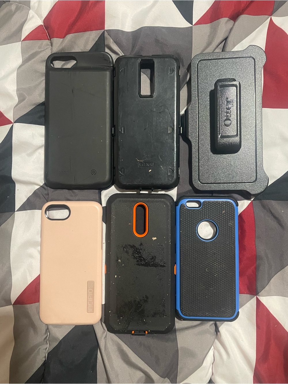 Mixed Assorted Phone Cases - Black, Pink, Blue, Orange